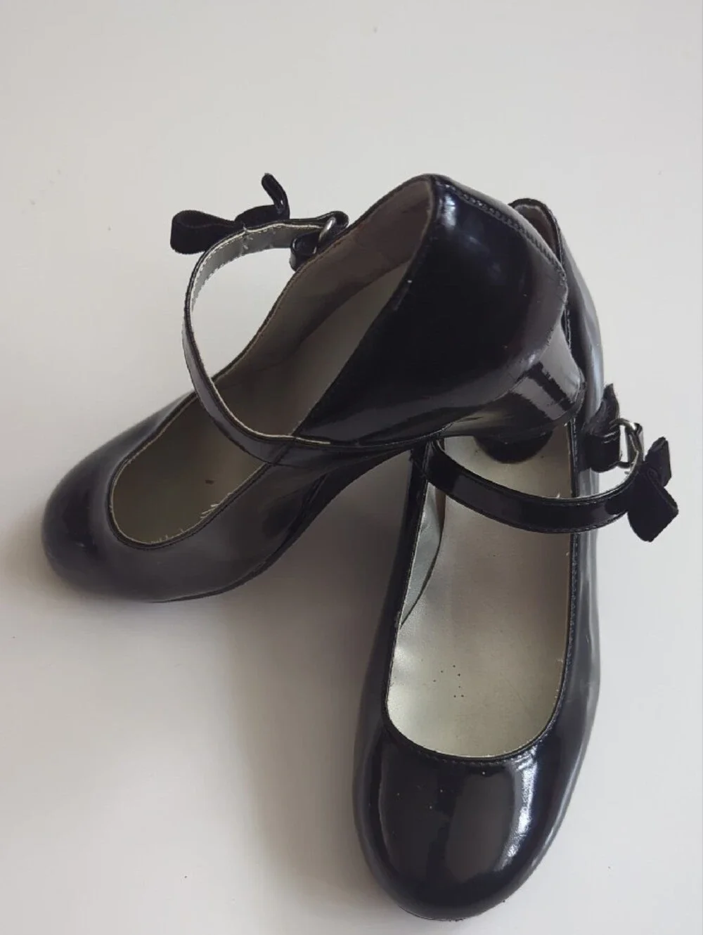 Sonoma Girls Black Patent Mary Jane Flats with Bow Strap